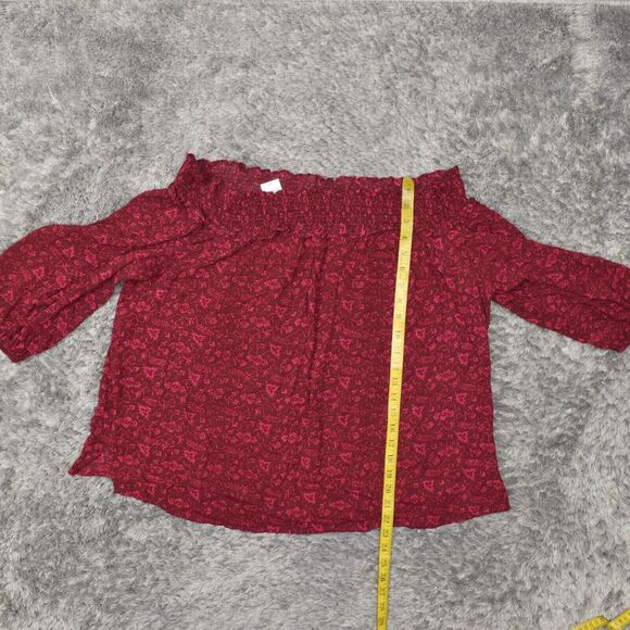 Lane Bryant Red Off-Shoulder Top - Picture 5 of 8